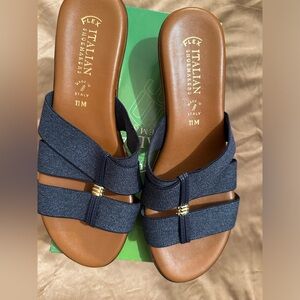 NWT Denim Sandals 11M
